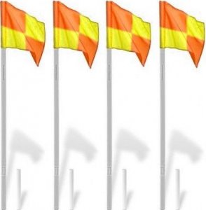 flagi narożne profesjonalne uchylne tulejowane, chorągiewki 4 sztuki- 50mm *ys 1