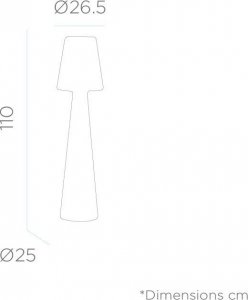 New Garden NEW GARDEN lampa podłogowa LOLA 110 BATTERY biała 8