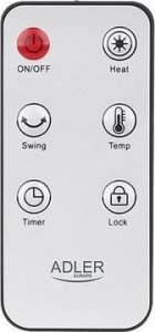 Termowentylator Adler Termowentylator ceramiczny LED z pilotem i timerem AD 7738 4
