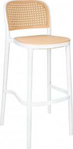 King Home Krzesło barowe WICKY białe 1