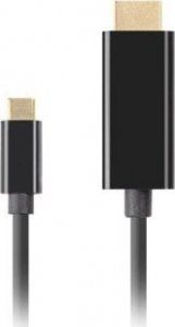 Kabel USB Lanberg USB-C - HDMI 1 m Czarny (CA-CMHD-10CU-0005-BK) 1