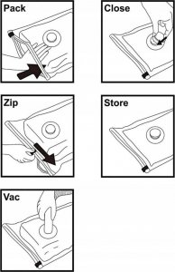 Alpina Worek torba próżniowa do przechowywania ubrań, pościeli 45x60cm ALPINA 6