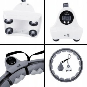 HMS Hula hop z wypustkami i obciążnikiem HHW01 Czarne 12