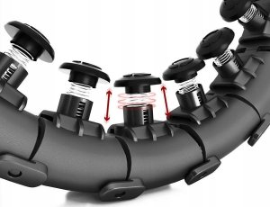 HMS Hula hop z wypustkami i obciążnikiem HHW01 Czarne 4