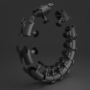 HMS Hula hop z wypustkami i obciążnikiem HHW01 Czarne 5