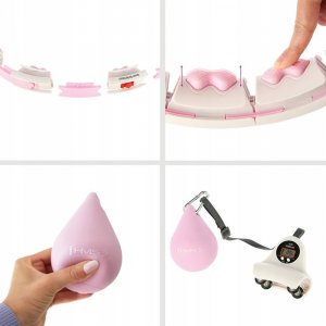 HMS Hula hop HHW06 z wypustkami, obciążnikiem i licznikiem różowe 14