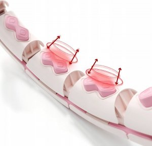 HMS Hula hop HHW06 z wypustkami, obciążnikiem i licznikiem różowe 16