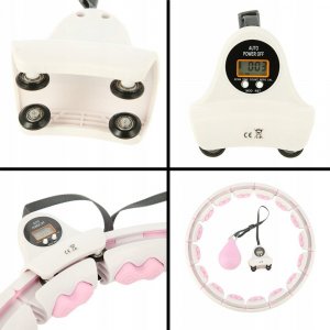 HMS Hula hop HHW06 z wypustkami, obciążnikiem i licznikiem różowe 3