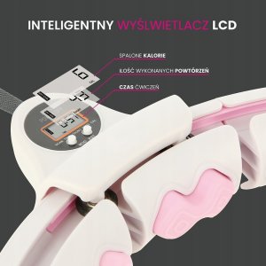 HMS Hula hop HHW06 z wypustkami, obciążnikiem i licznikiem różowe 6