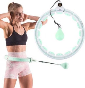 HMS HHW06 GREEN HULA HOP Z WYPUSTKAMI I OBCIĄŻNIKIEM + LICZNIK HMS 2