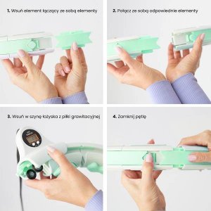 HMS HHW06 GREEN HULA HOP Z WYPUSTKAMI I OBCIĄŻNIKIEM + LICZNIK HMS 4