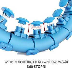 HMS Hula hop z wypustkami i obciążnikiem HHW01 niebieskie 13