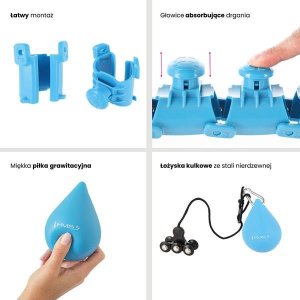 HMS Hula hop z wypustkami i obciążnikiem HHW01 niebieskie 16