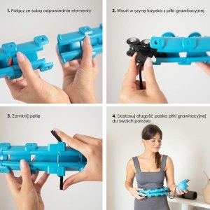 HMS Hula hop z wypustkami i obciążnikiem HHW01 niebieskie 6