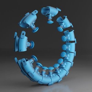 HMS Hula hop z wypustkami i obciążnikiem HHW01 niebieskie 8