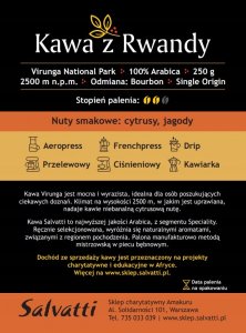 Kawa mielona KAWA SPECIALITY SALVATTI MIELONA 250 G VIRUNGA 2