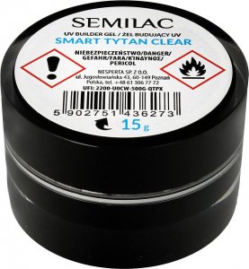 Semilac SEMILAC Smart Tytan Żel UV budujący do paznokci - clear  15ml 1