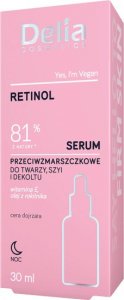 Delia Delia Cosmetics Serum do twarzy, szyi i dekoltu RETINOL 81% Z NATURY DELIA COSMETICS, 30 ml 1