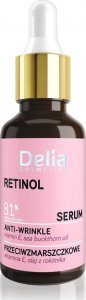 Delia Retinol - 81% z natury - Serum przeciwzmarszczkowe do twarzy, szyi i dekoltu 30ml 2