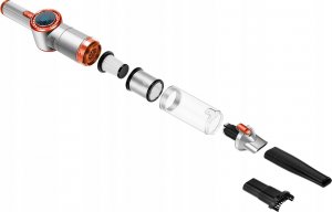 Odkurzacz ręczny TurboTronic Odkurzacz ręczny TurboTronic bezprzewodowy bezworkowy samochodowy mocny Pomarańczowy 10