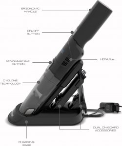 Odkurzacz ręczny TurboTronic Odkurzacz ręczny TurboTronic bezprzewodowy bezworkowy 12 kpa Super mocny Czarny 10