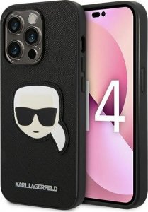 Karl Lagerfeld Karl Lagerfeld Saffiano Karl Head Patch Case - Etui iPhone 14 Pro (czarny) 1
