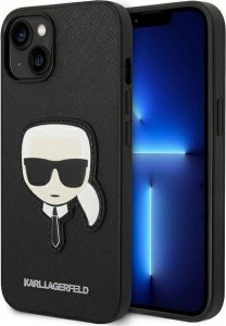 Karl Lagerfeld Karl Lagerfeld Saffiano Karl Head Patch Case - Etui iPhone 14 Plus (czarny) 1