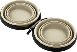 Hunter HUNTER miski silikonowe w etui List beżowe 2x750ml 2