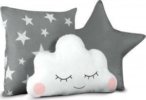 Namiot tipi dla dzieci z girlandą i światełkami Nukido - szare w gwiazdki 6