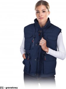 R.E.I.S. KORMORAN - bezrękawnik ocieplany z dużą ilością kieszeni - granatowy 7XL 1