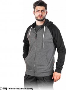R.E.I.S. ONIX - bluza polarowa 70% poliester, 30% bawełna, 260 g/m - ciemnoszaro-czarny 3XL 1