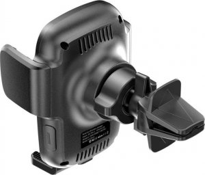 4kom.pl Uchwyt samochodowy X05 z ładowaniem QI do kratki Vent Car Mount Wireless Charger 15W do auta Black 4