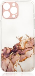 Hurtel Marble Case etui do iPhone 12 Pro żelowy pokrowiec marmur brązowy 1