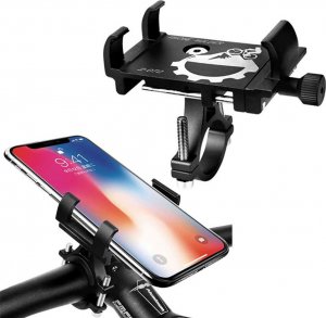 4kom.pl Uchwyt rowerowy Extreme Bike Alu na kierownicę do telefonu na rower motor hulajnogę czarny 2