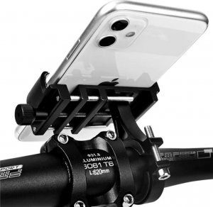 4kom.pl Uchwyt rowerowy Extreme Bike Alu na kierownicę do telefonu na rower motor hulajnogę czarny 6