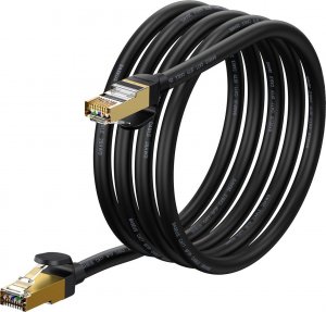 Baseus Baseus Speed Seven szybki kabel sieciowy RJ45 10Gbps 2m czarny (WKJS010301) 1