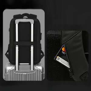 Alogy Plecak na laptopa Alogy z portem USB antykradzieżowy sportowy Czarny uniwersalny 4