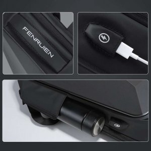 Alogy Plecak na laptopa Alogy z portem USB antykradzieżowy sportowy Czarny uniwersalny 6