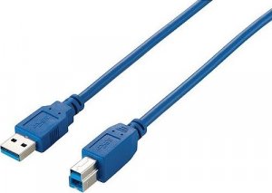 Kabel USB Diverse USB-A - USB-B Niebieski 1