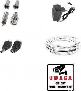 Keeyo Zestaw do monitoringu kamera LV-AL30HT-II zasilacz przewód akcesoria Keeyo Podgląd TV 4