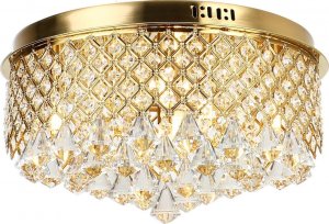 Lampa sufitowa Auhilon Sufitowa lampa glamour Amapoli crystal do salonu złota 1