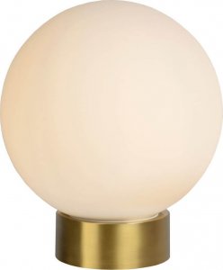 Lampa stołowa Lucide Kulista lampa stołowa Jorit ball do sypialni złota biała 1