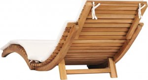 vidaXL Leżaki z poduszkami, 2 szt., lite drewno tekowe 7