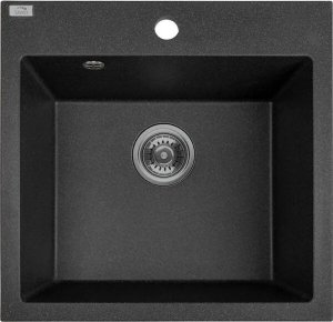 Zlewozmywak SBA_710T ALENA ZLEWOZMYWAK GRANITOWY CZARNY! 1-KOMOROWY 49X49 //ZL.LA.ALENA-49X49 3