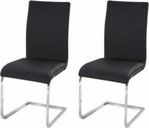 Bigbuy Home Krzesło do Jadalni Lea Czarny Metal Poliuretan (43 x 56 x 97 cm) (43 x 56 cm) (2 Sztuk) 1
