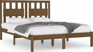 vidaXL Rama łóżka, miodowy brąz, lite drewno sosnowe, 200 x 200 cm 2