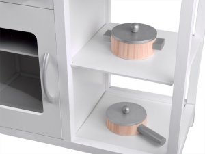 Jokomisiada Biała drewniana kuchnia dla dzieci indukcja ZA4127 13