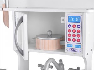 Jokomisiada Biała drewniana kuchnia dla dzieci indukcja ZA4127 5