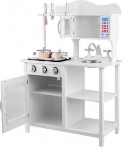 Jokomisiada Biała drewniana kuchnia dla dzieci indukcja ZA4127 6