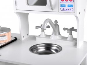 Jokomisiada Biała drewniana kuchnia dla dzieci indukcja ZA4127 7